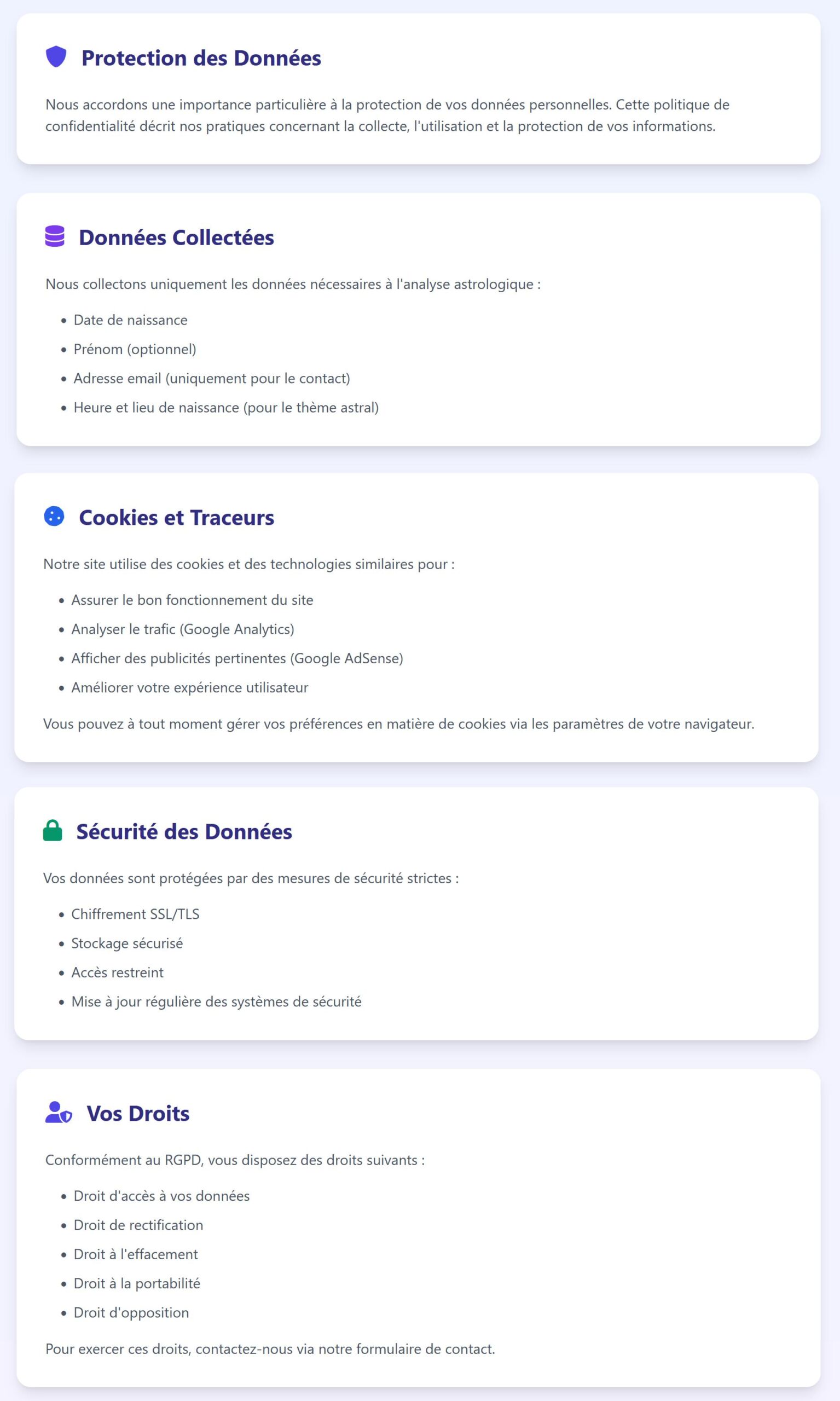 Politique Confidentialité